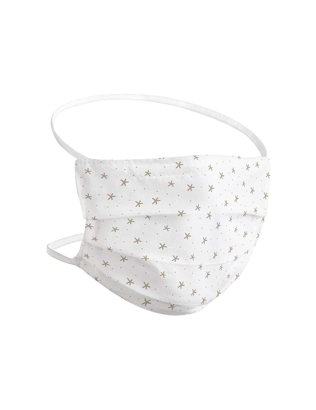 Set 2 Mascarillas Niño Estrellas Night Blanco - Bicos de Fío