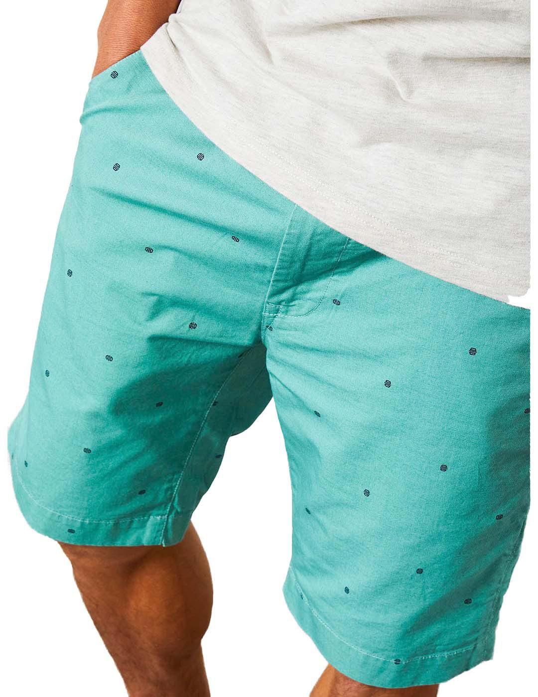 Short Chino PETROL Cinturón Light Pine Verde - Bicos de Fío