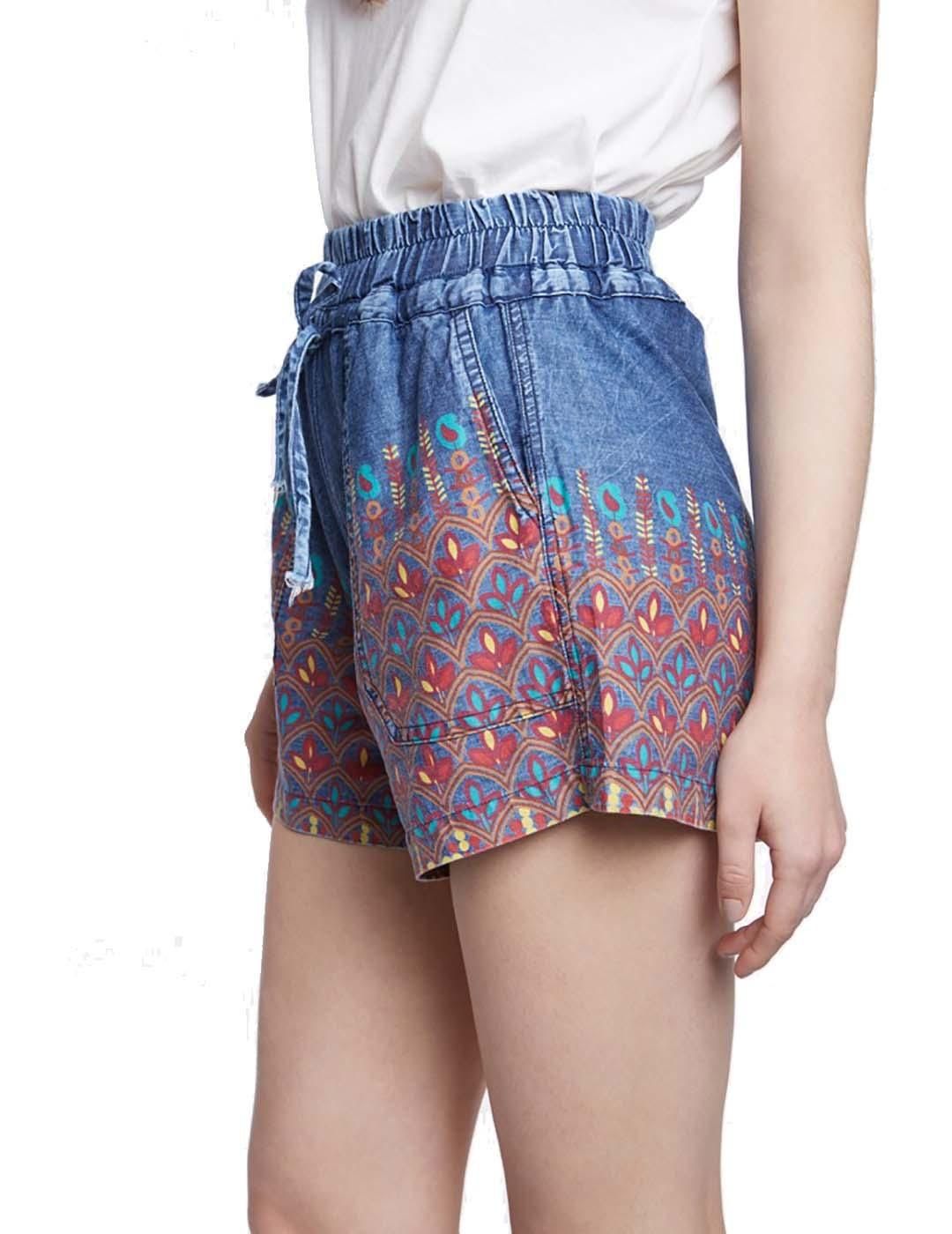 Short MEISIE Etnico Denim - Bicos de Fío