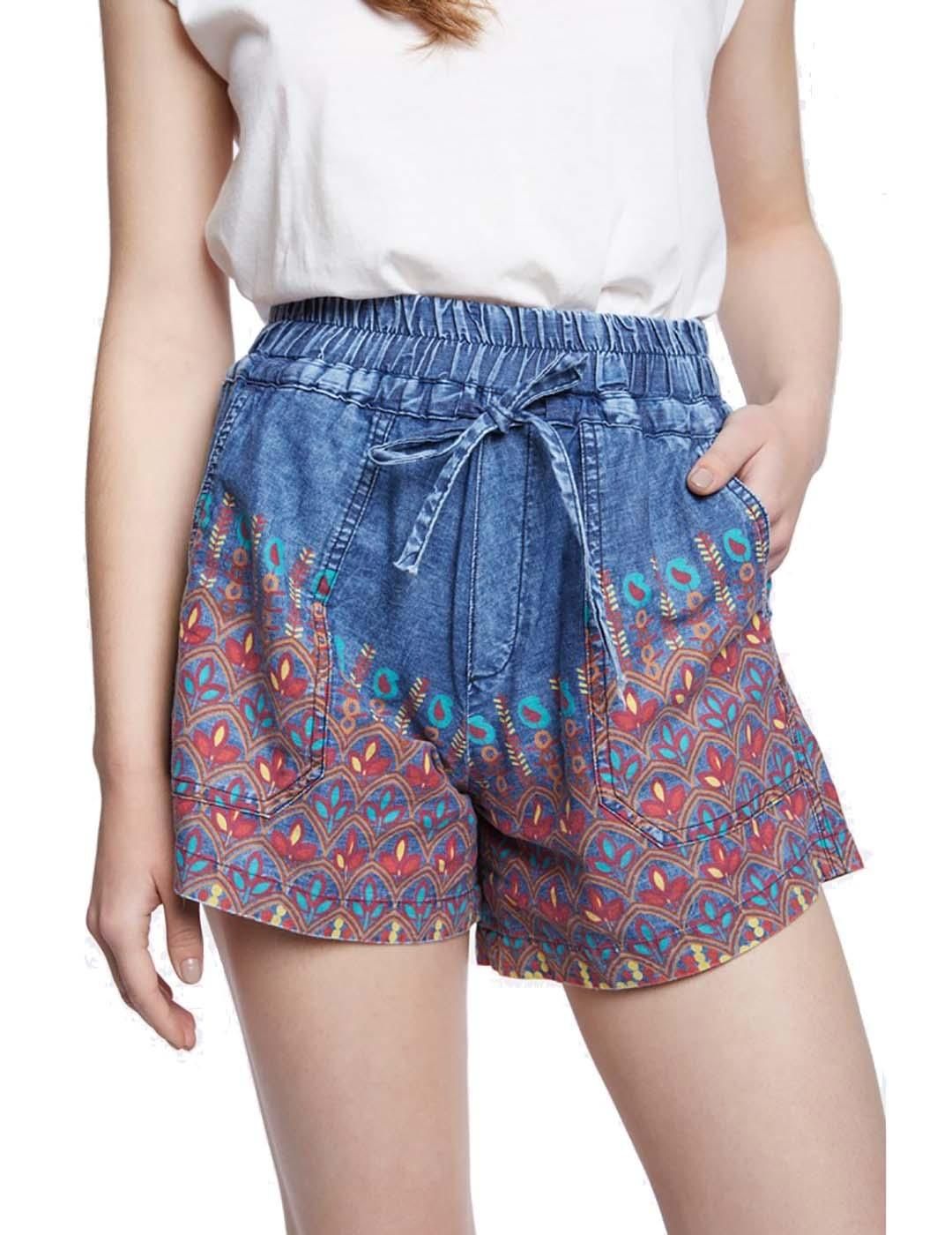 Short MEISIE Etnico Denim - Bicos de Fío