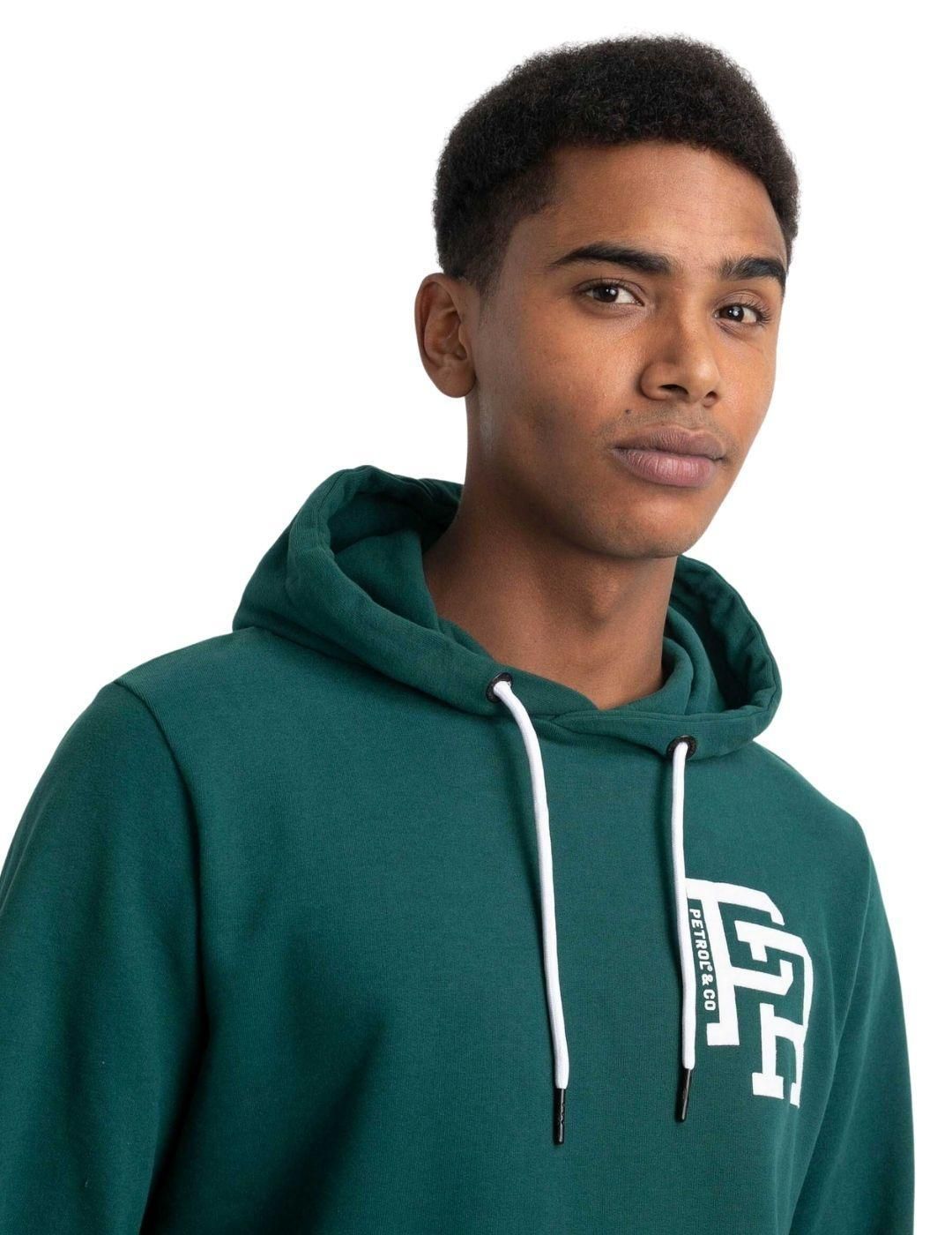 Sudadera capucha Petrol Industries Verde - Bicos de Fío