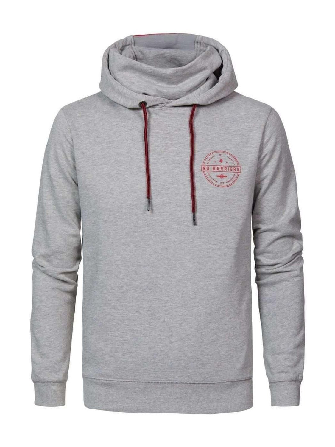 Sudadera con capucha y cuello Petrol Industries Gris - Bicos de Fío