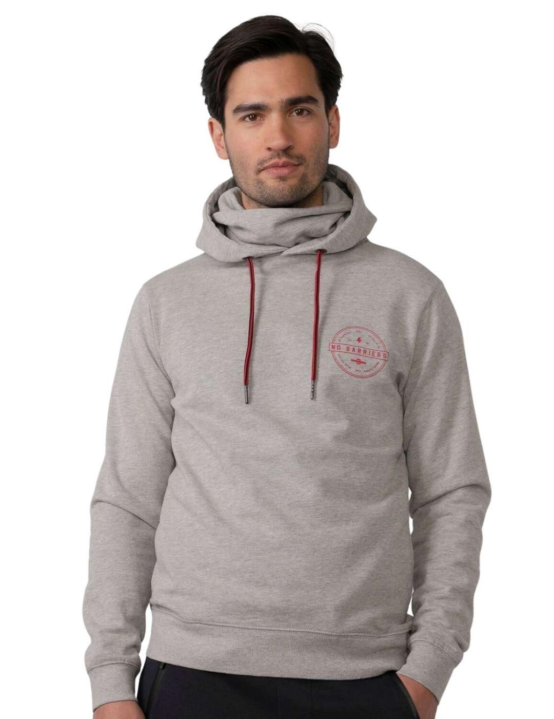 Sudadera con capucha y cuello Petrol Industries Gris - Bicos de Fío
