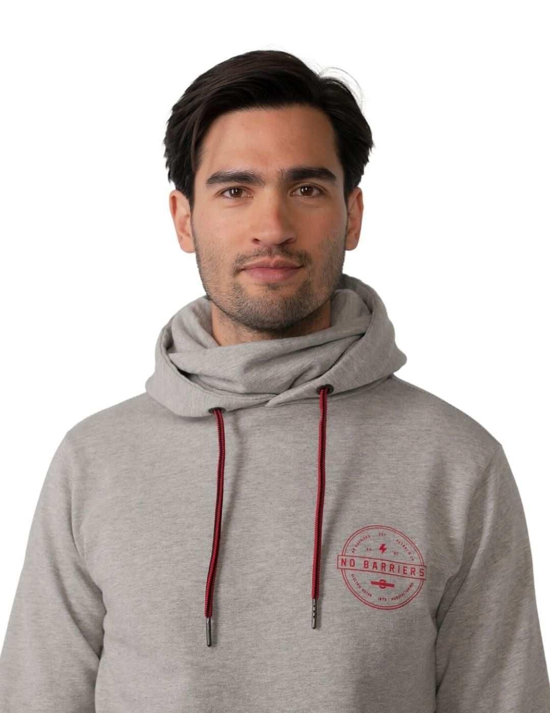 Sudadera con capucha y cuello Petrol Industries Gris - Bicos de Fío