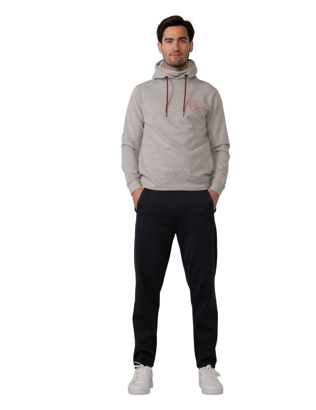 Sudadera con capucha y cuello Petrol Industries Gris - Bicos de Fío