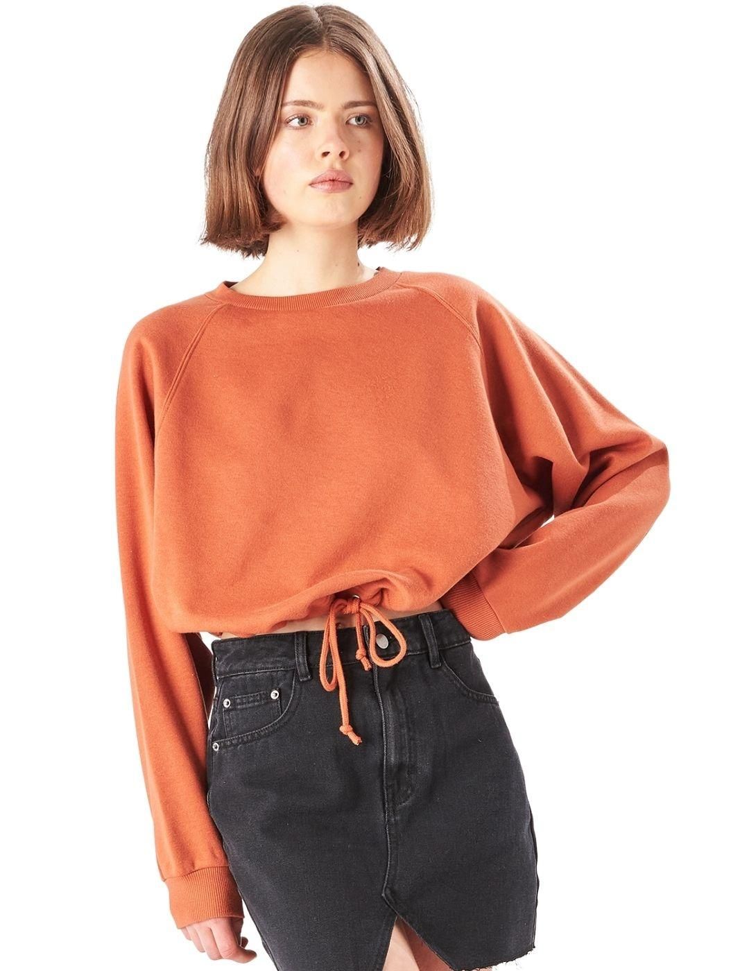 Sudadera corta 24 Colours Naranja - Bicos de Fío