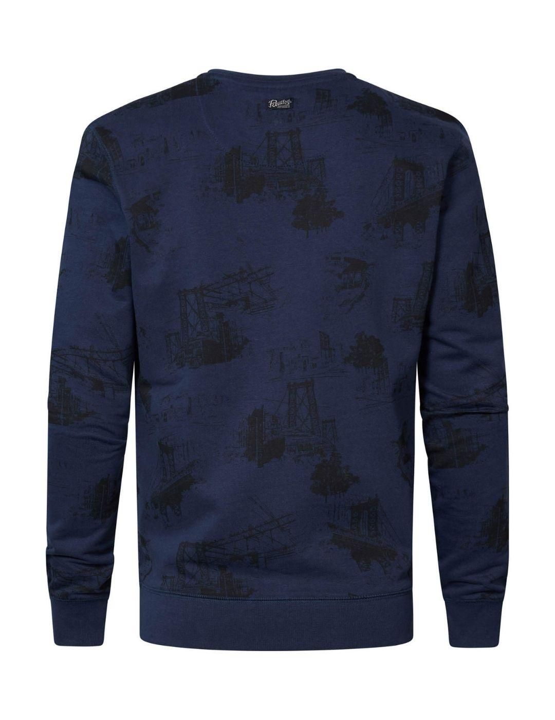 Sudadera estampada Petrol Industries Azul Marino - Bicos de Fío