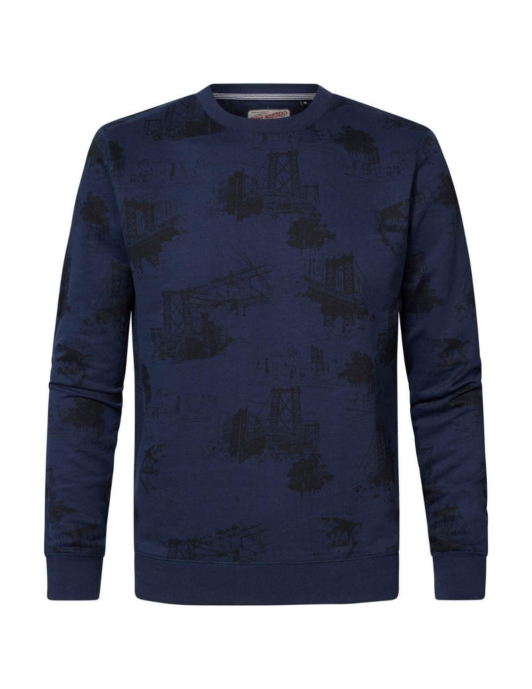 Sudadera estampada Petrol Industries Azul Marino - Bicos de Fío