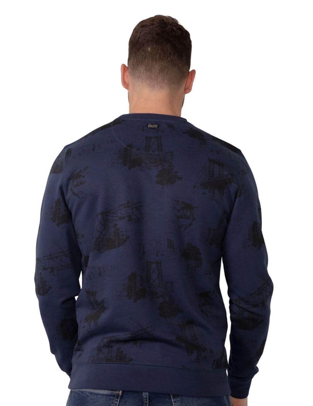 Sudadera estampada Petrol Industries Azul Marino - Bicos de Fío