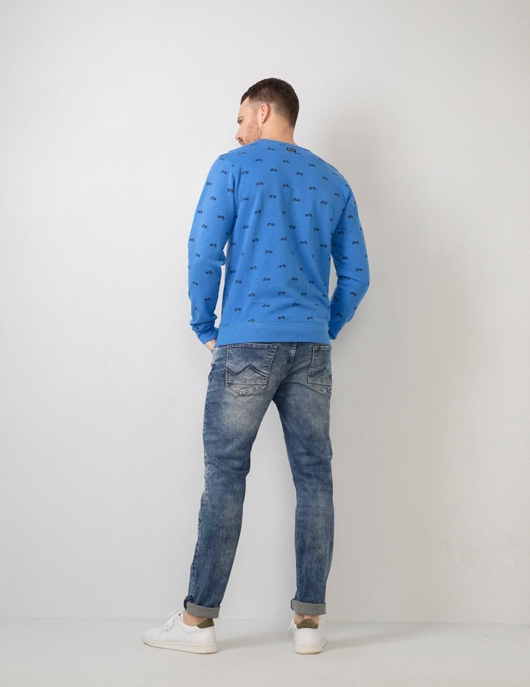 Sudadera Petrol Industries Moto Azul - Bicos de Fío