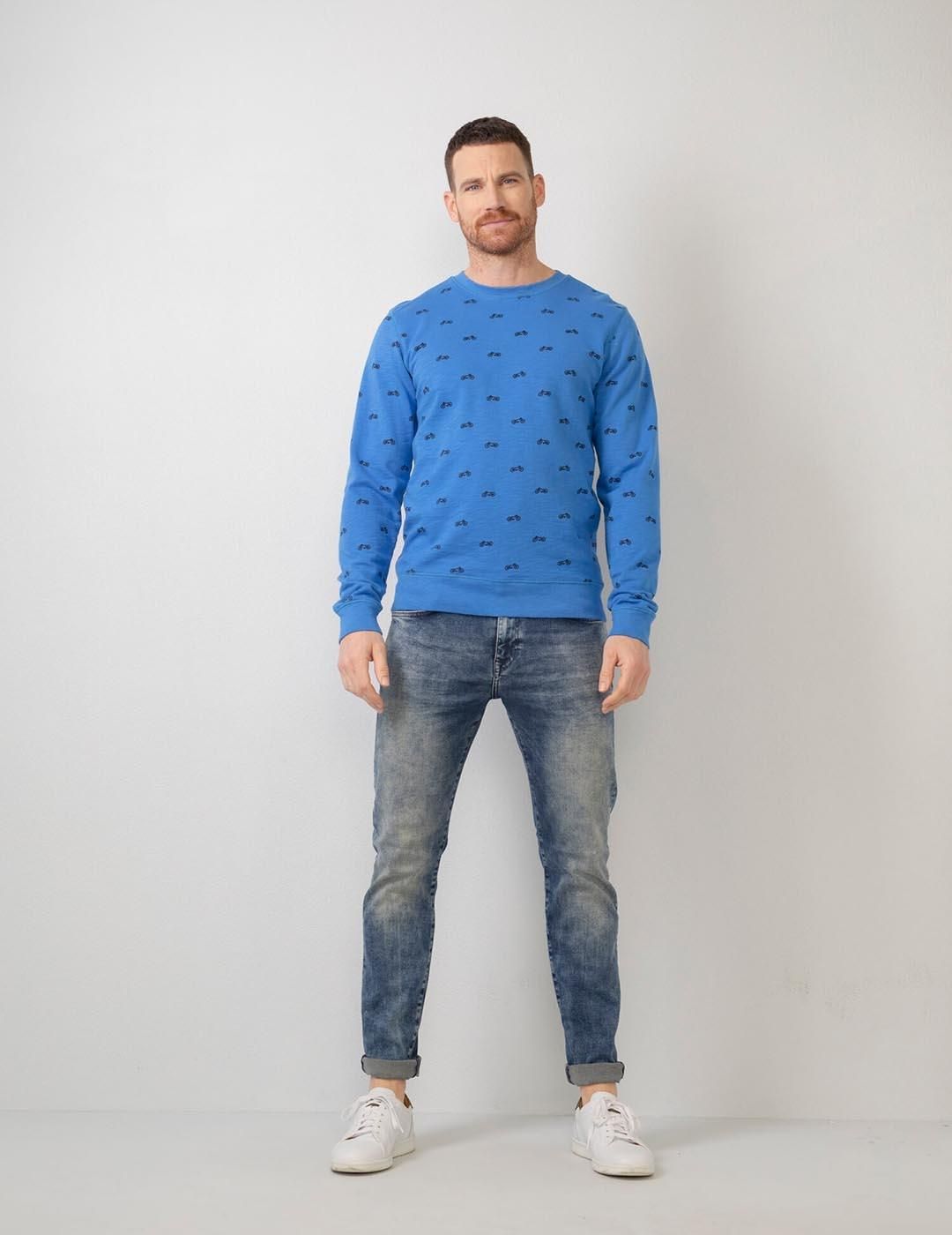 Sudadera Petrol Industries Moto Azul - Bicos de Fío