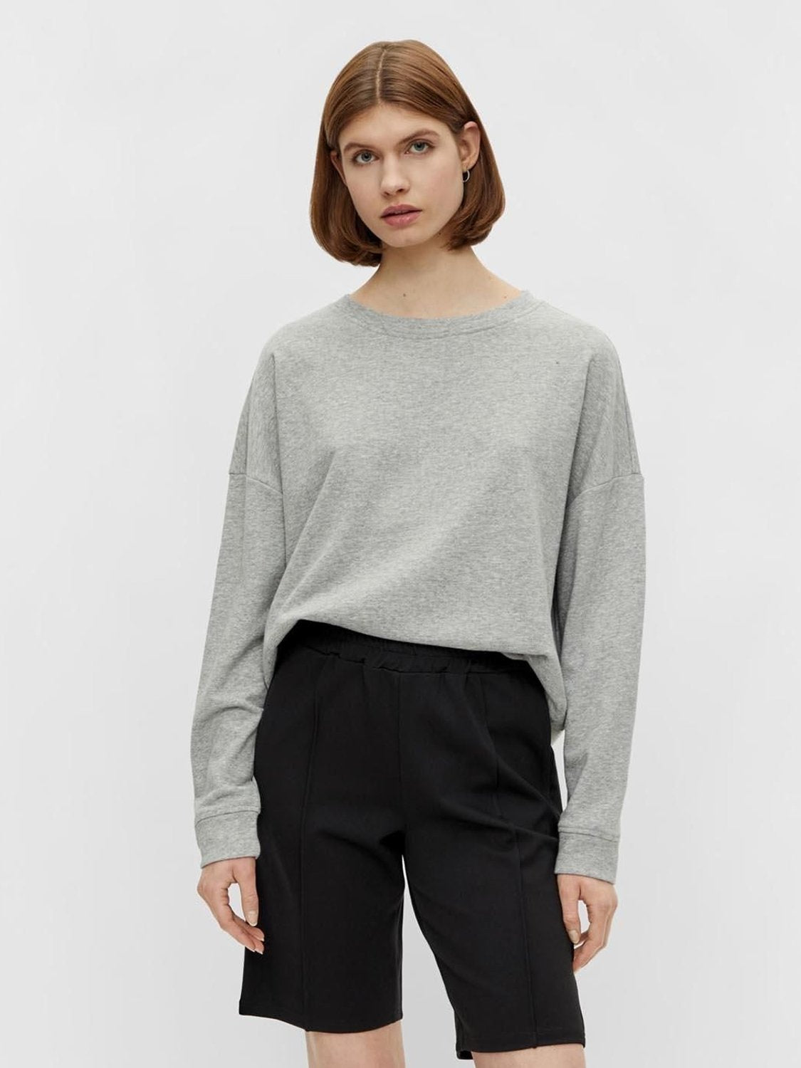 Sudadera Pieces PCChilli Summer LGM Gris - Bicos de Fío