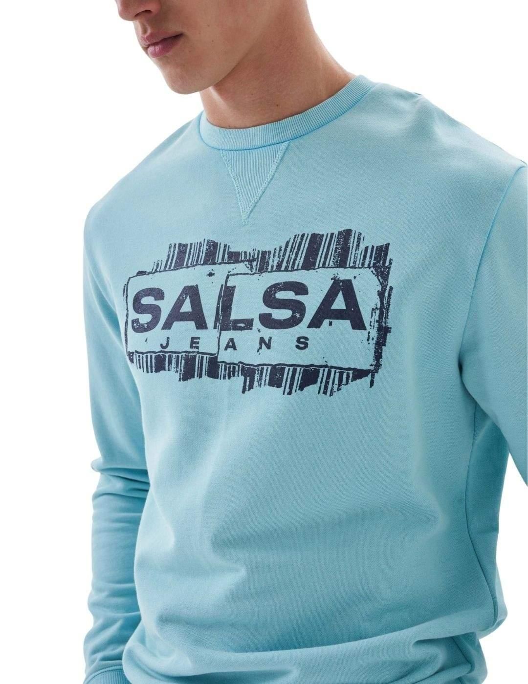 Sudadera Salsa Jeans Branding Azul - Bicos de Fío