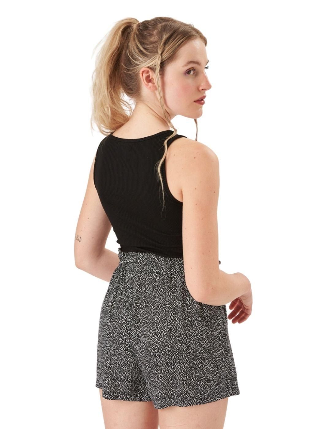 Top corto tirantes 24 Colours Negro - Bicos de Fío