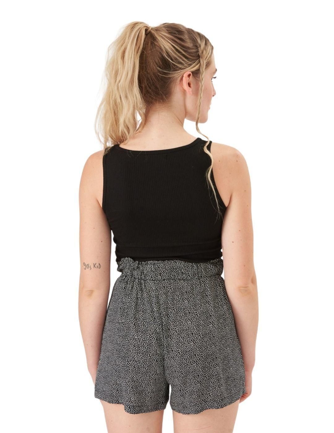 Top corto tirantes 24 Colours Negro - Bicos de Fío