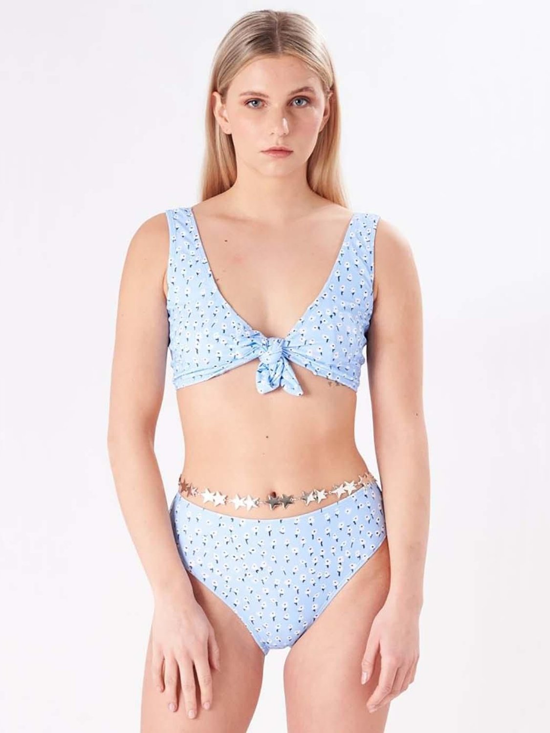 Top de bikini 24 Colours Azul - Bicos de Fío