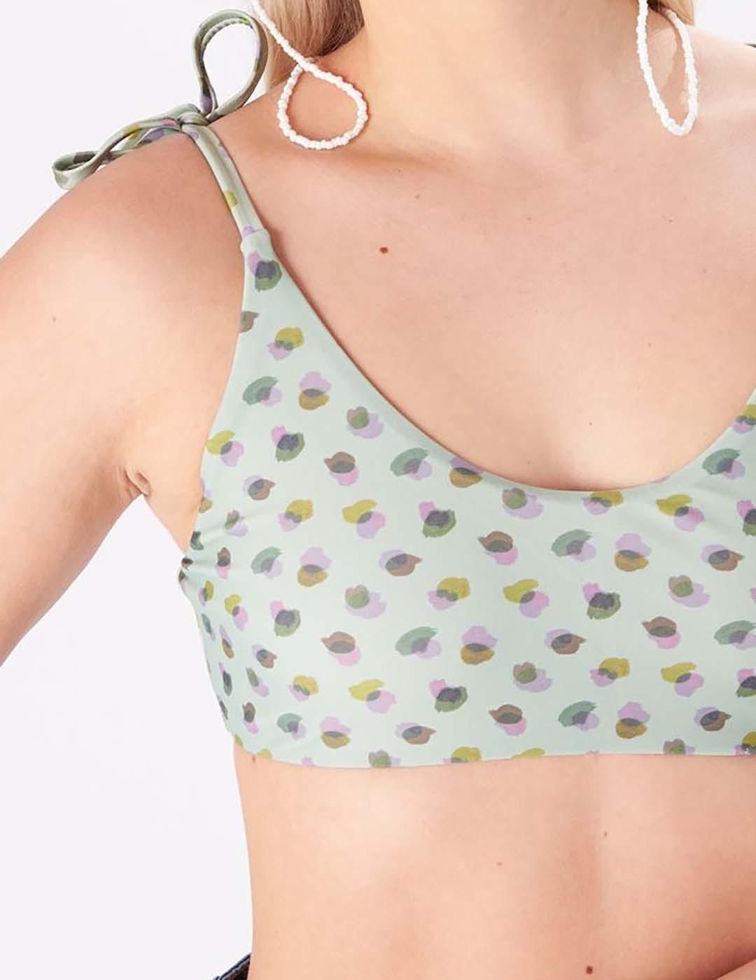 Top de bikini 24 Colours Verde - Bicos de Fío