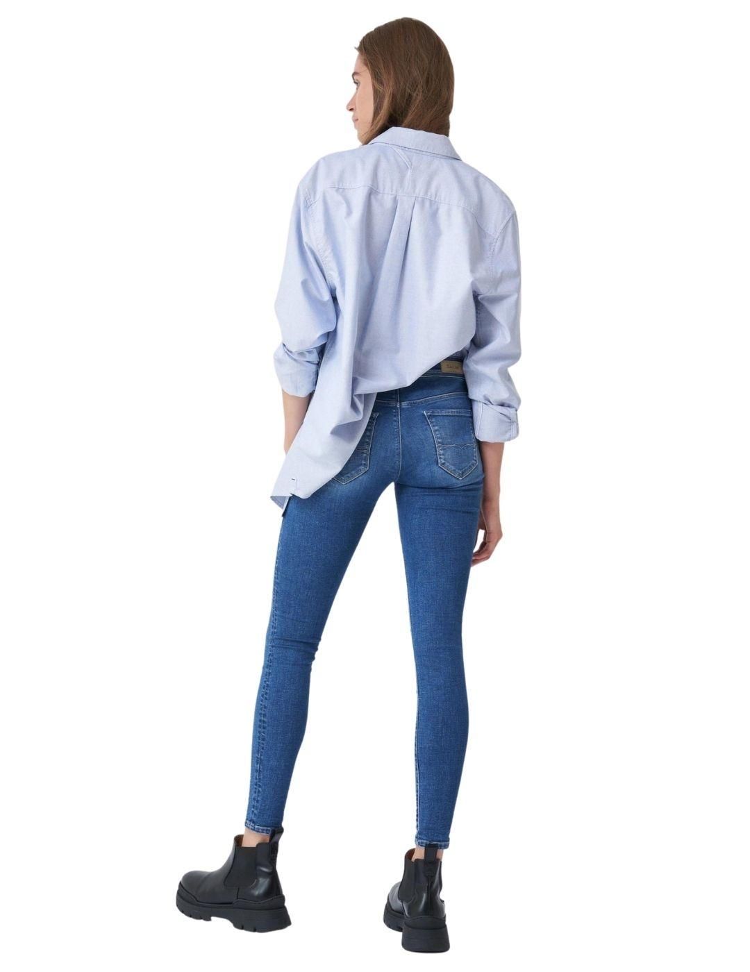 Vaqueros con rotos Salsa Jeans Colette Skinny Azul - Bicos de Fío