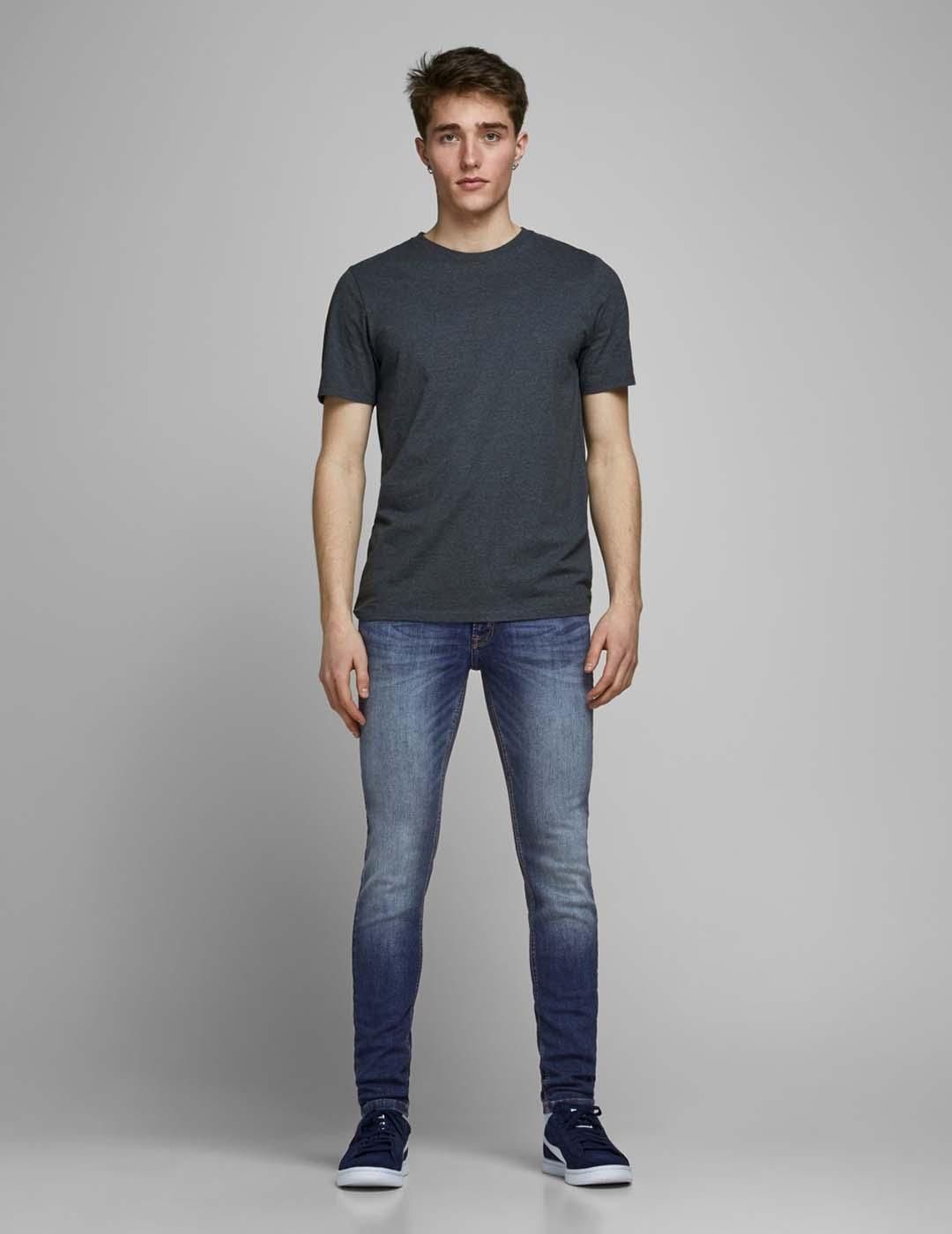 Vaqueros Jack and Jones Liam Skinny AGI005 Azul - Bicos de Fío