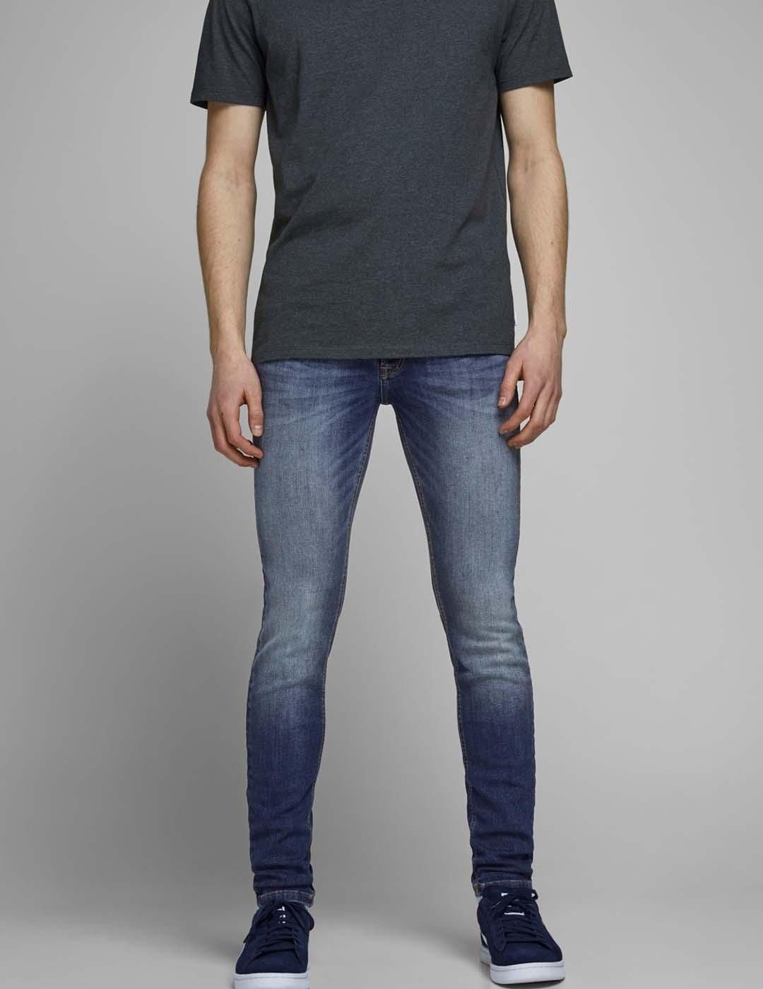 Vaqueros Jack and Jones Liam Skinny AGI005 Azul - Bicos de Fío