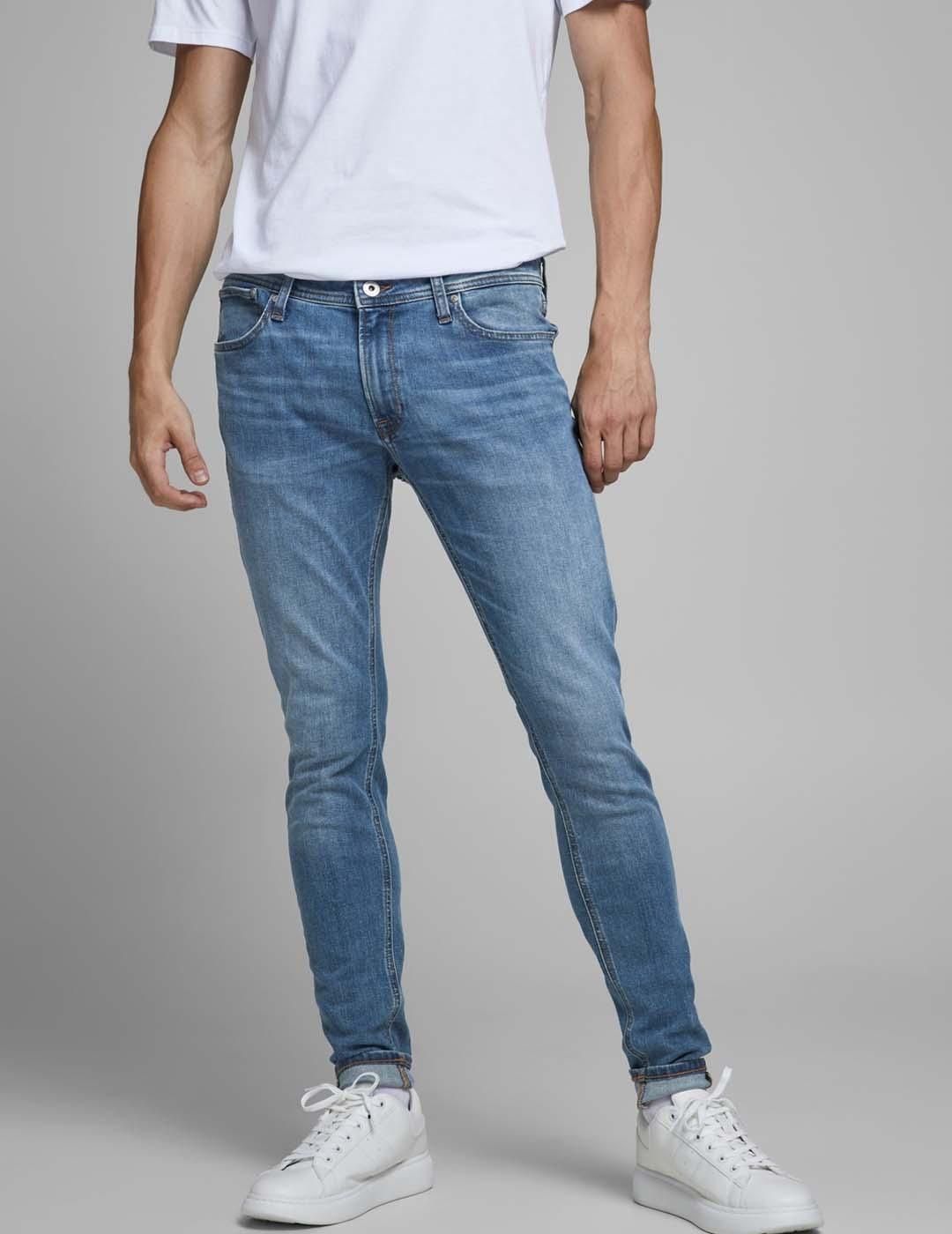 Vaqueros Jack and Jones Tom Skinny AM 815 Azul - Bicos de Fío