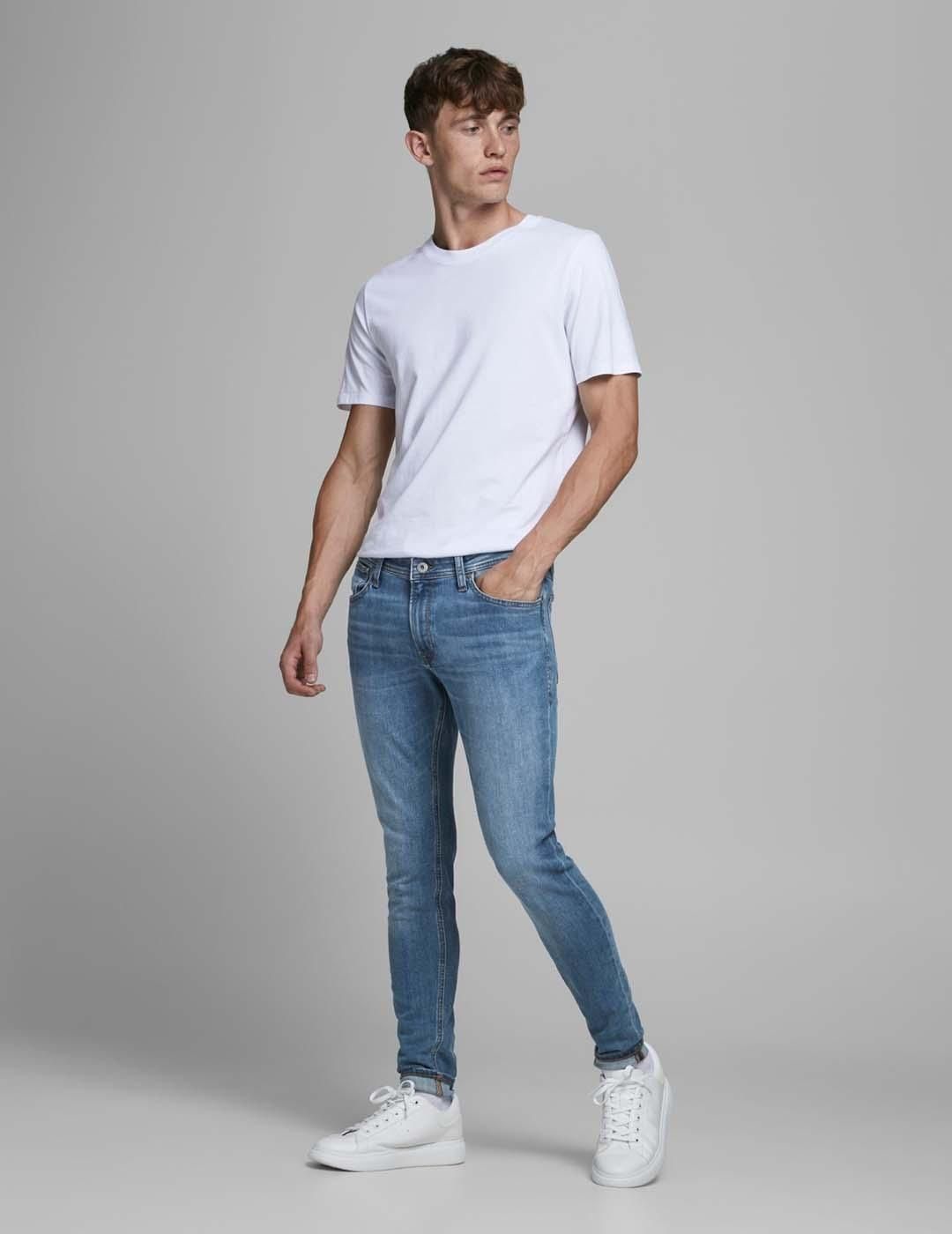 Vaqueros Jack and Jones Tom Skinny AM 815 Azul - Bicos de Fío