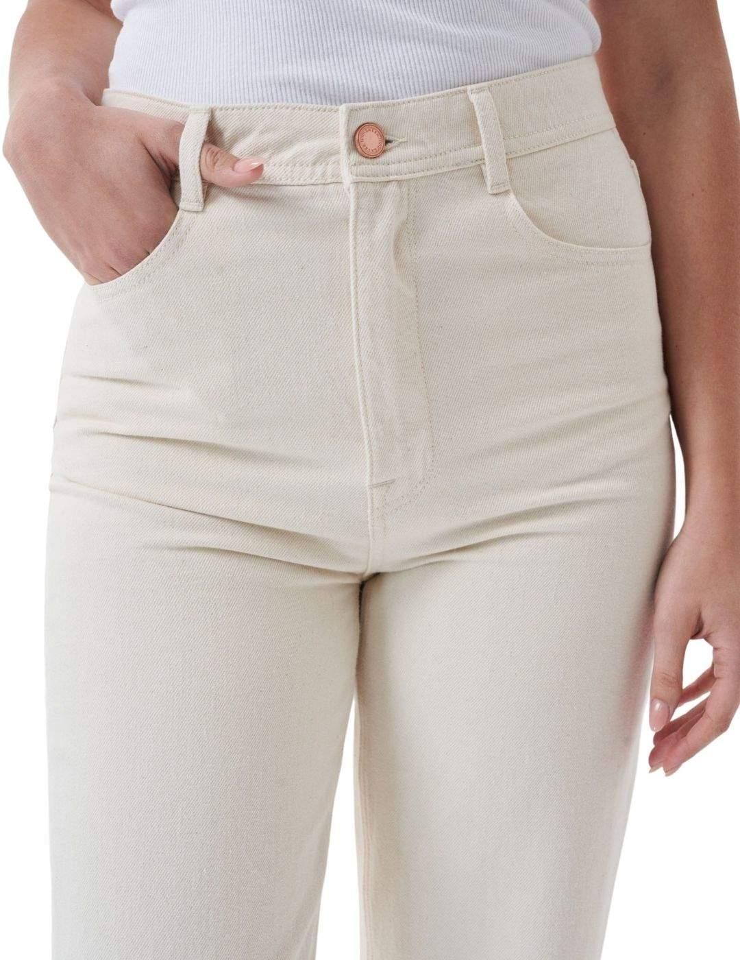 Vaqueros Salsa Jeans High Rise Straight Crudo - Bicos de Fío