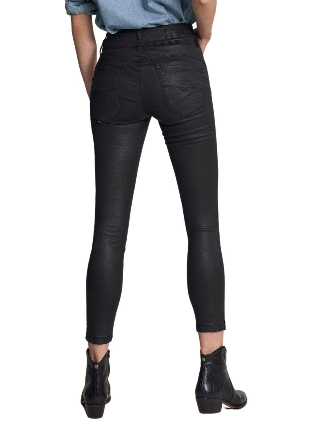 Vaqueros Salsa Jeans Secret  Push In Coating Negro - Bicos de Fío