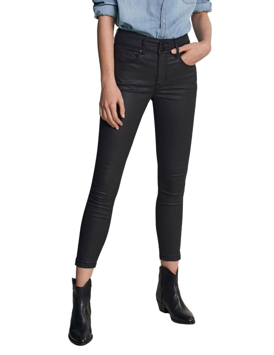 Vaqueros Salsa Jeans Secret Push In Coating Negro - Bicos de Fío