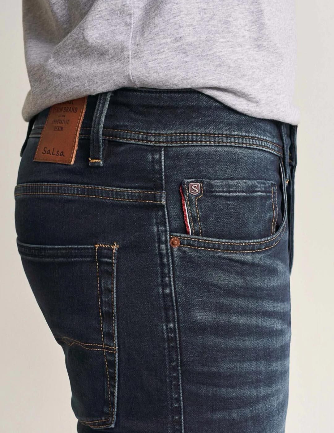 Vaqueros Salsa Jeans Skinny Clash Jogger Azul - Bicos de Fío