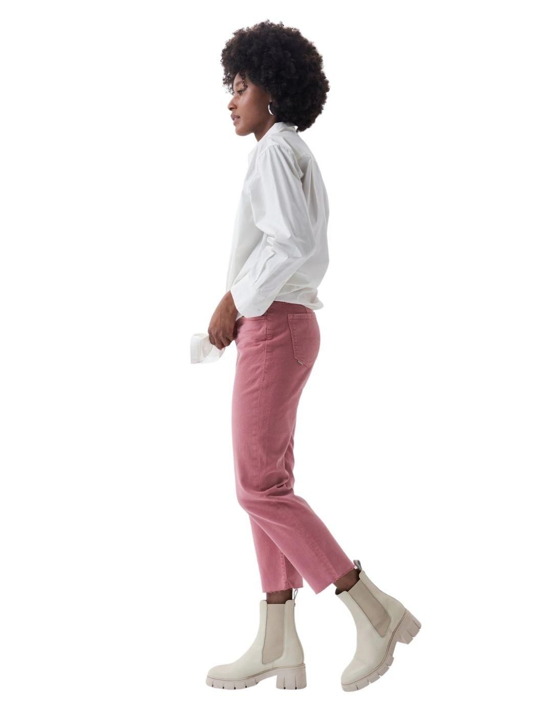 Vaqueros Salsa Jeans True Cropped Slim Rosa - Bicos de Fío