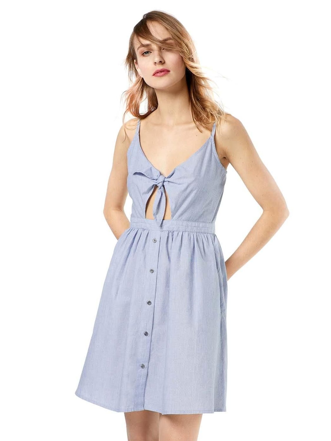 Vestido tirantes lazo DESIRES Nola Denim - Bicos de Fío