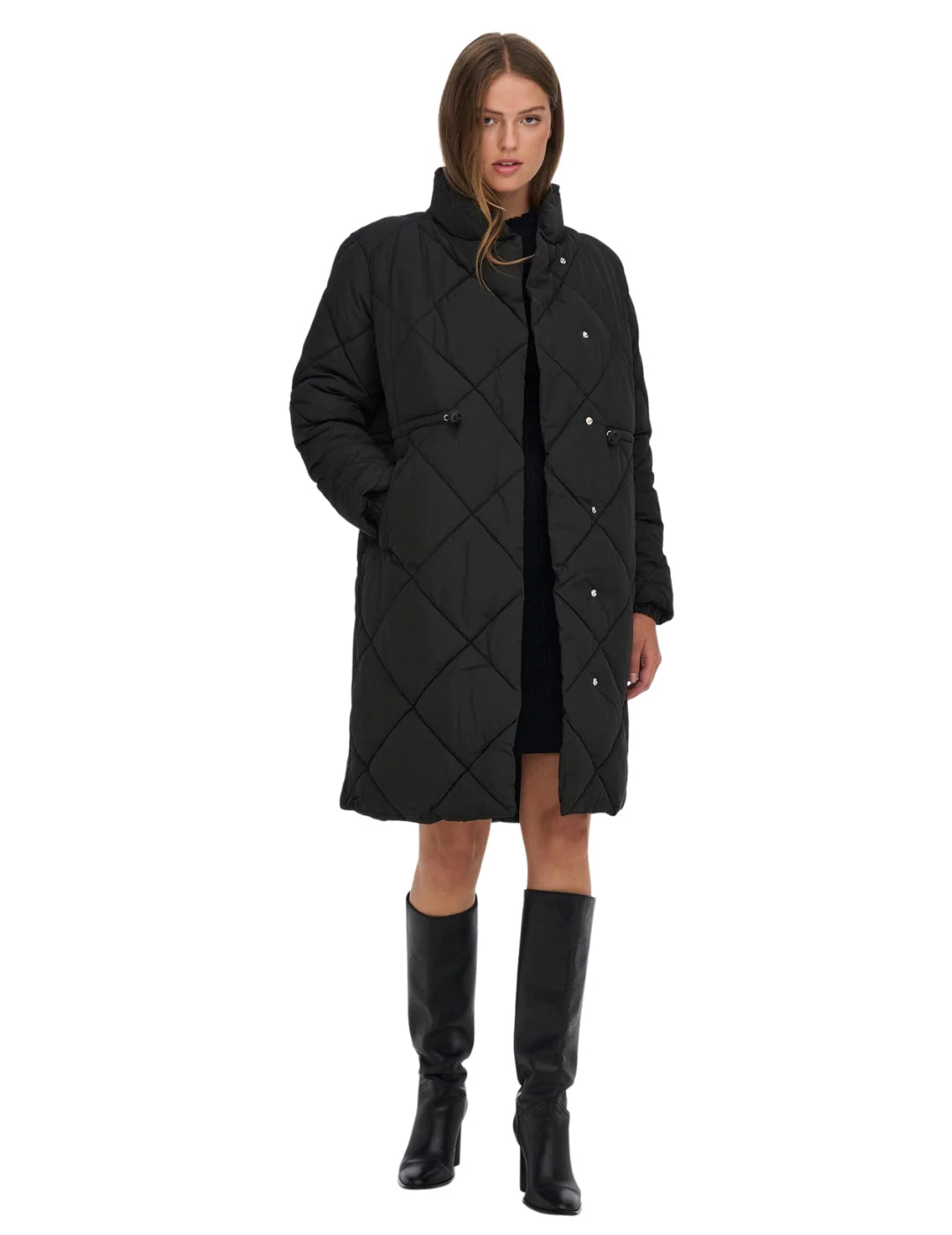 Ted Baker Abrigo Acolchado Largo Negras Y Abrigo Acolchado Largo