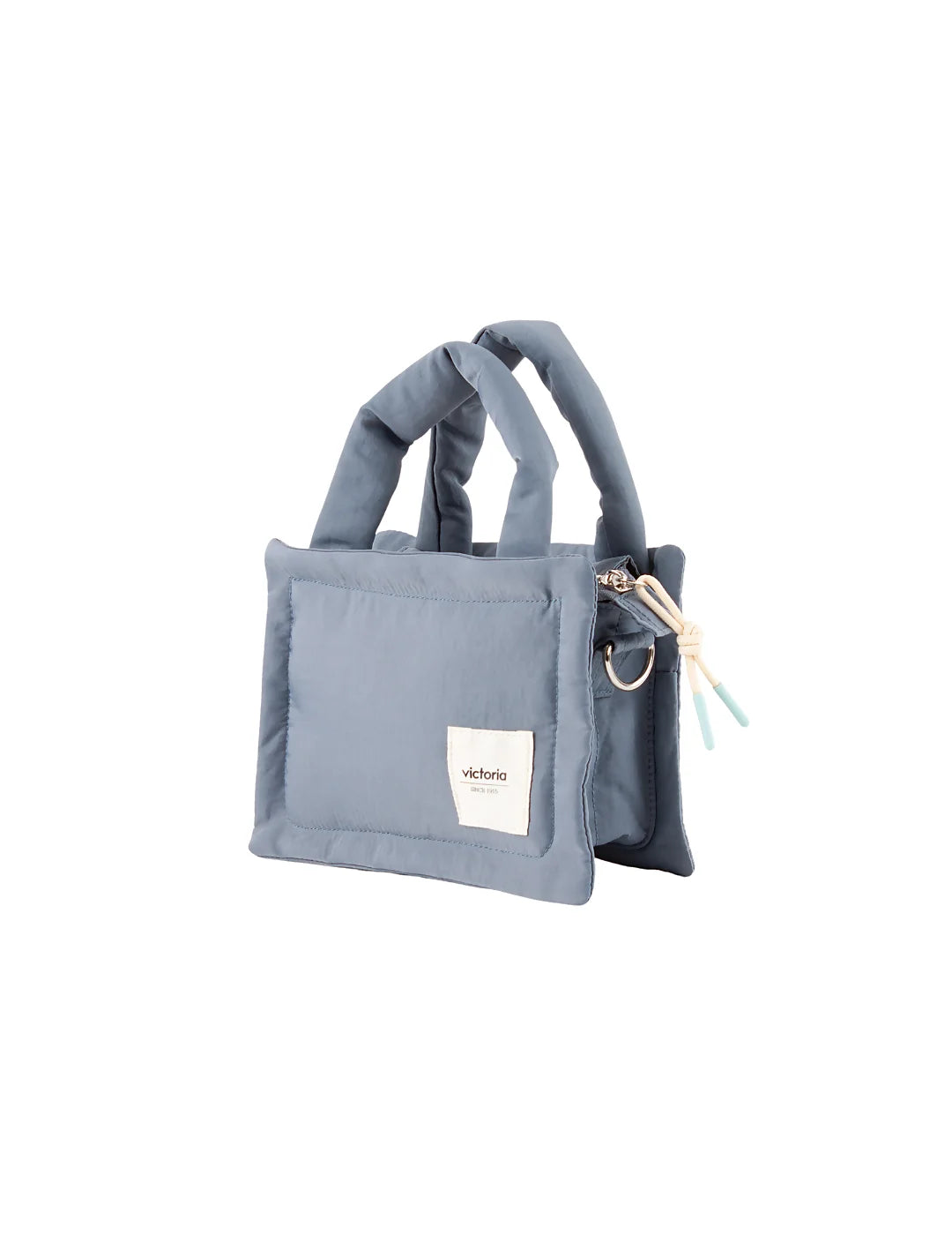 Mini Bolso Bandolera Acolchado Victoria Azul | Bicos de Fío