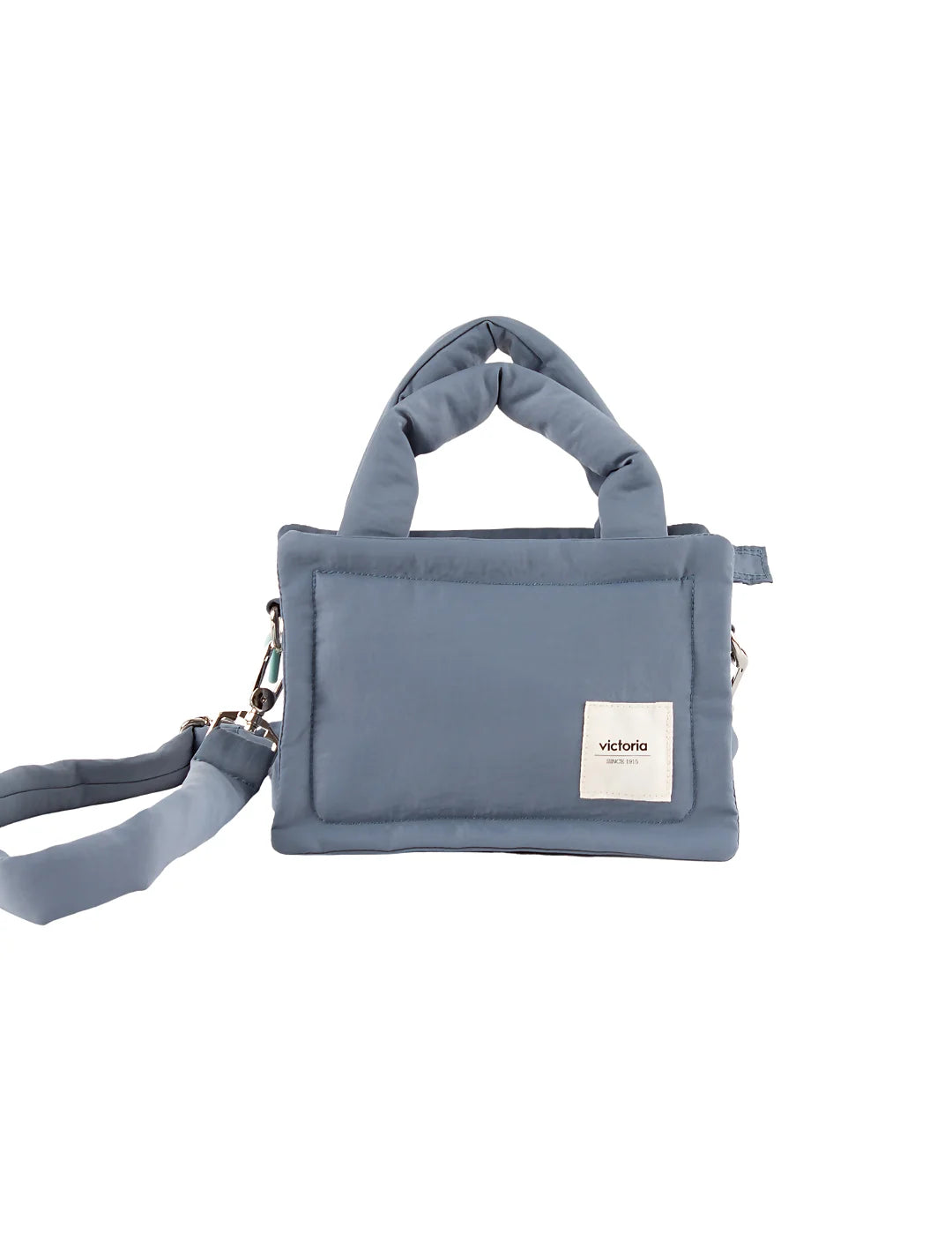 Mini Bolso Bandolera Acolchado Victoria Azul | Bicos de Fío