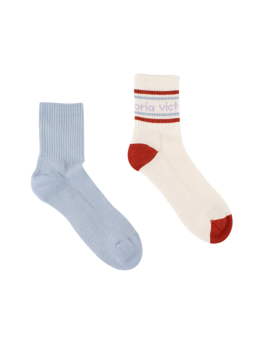Calcetines Mujer Victoria Azul-Beige | Bicos de Fío