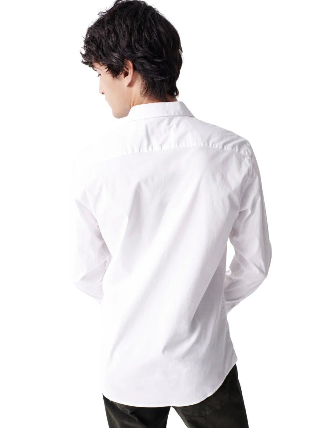 Camisa Lisa Elástica Salsa Blanco | Bicos de Fío