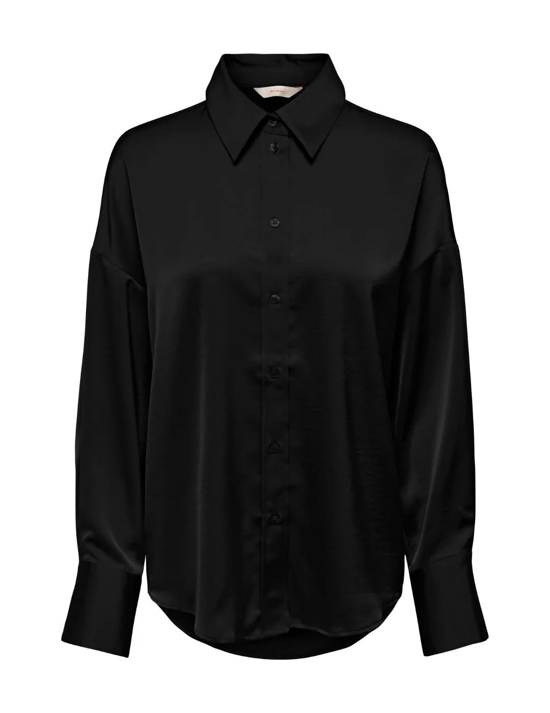 Camisa Satinada Oversize Only Negro | Bicos de Fío