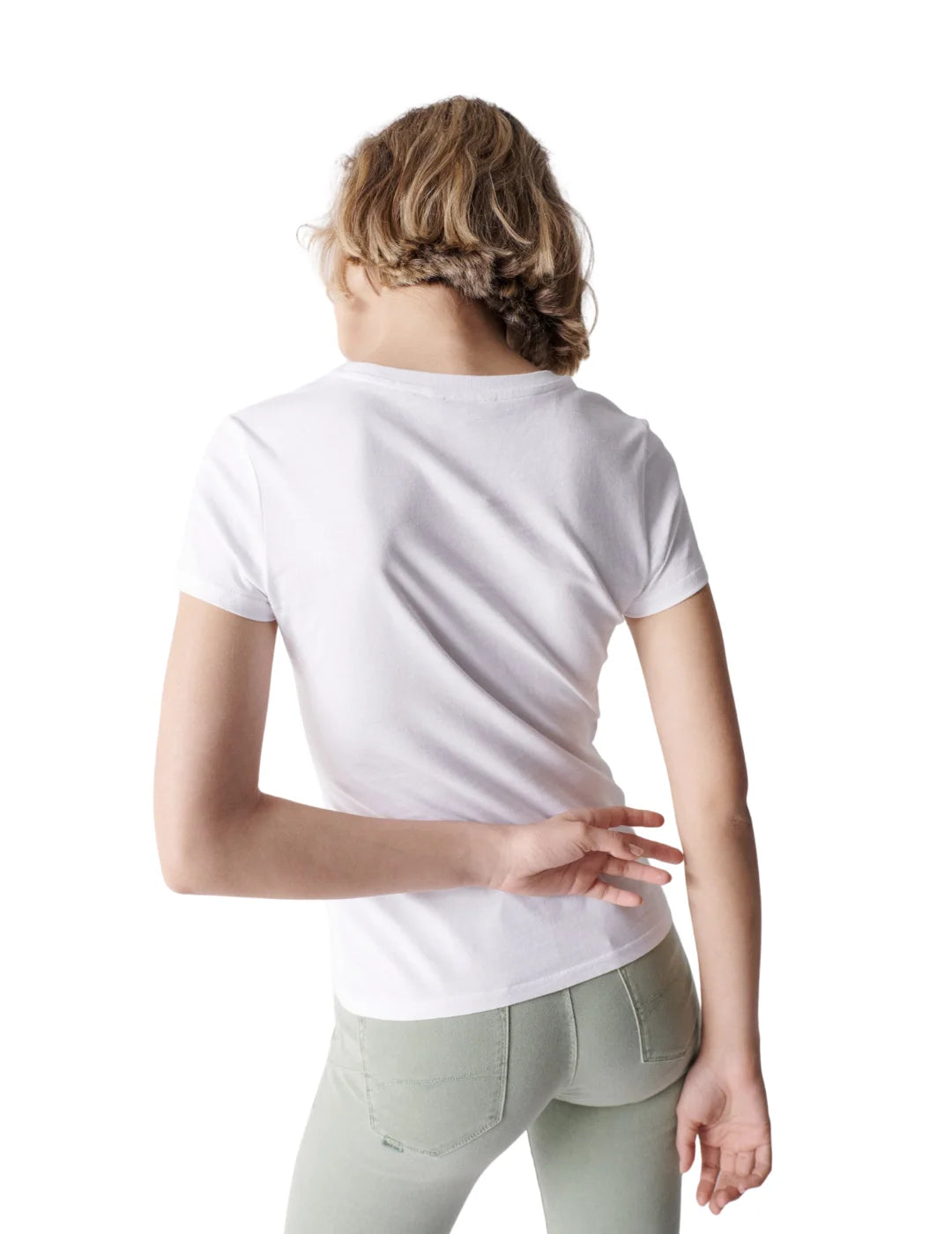 Camiseta Blanca Salsa Branding Logo | Bicos de Fío