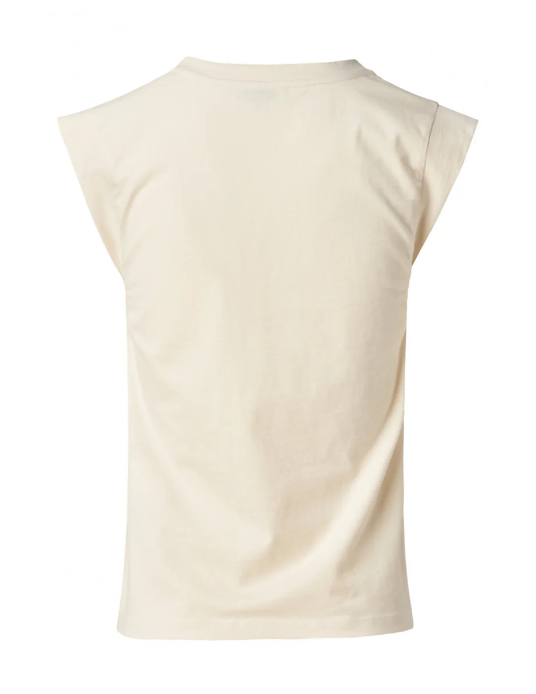 Camiseta Cuello Pico Salsa Beige | Bicos de Fío