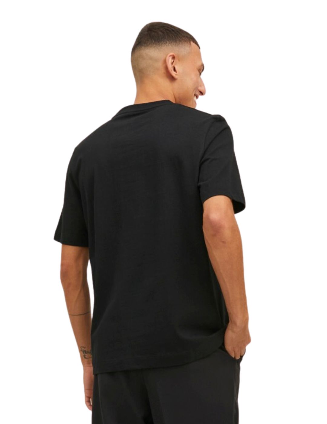 Camiseta negra estampada Jack and Jones Tulum | Bicos de Fío
