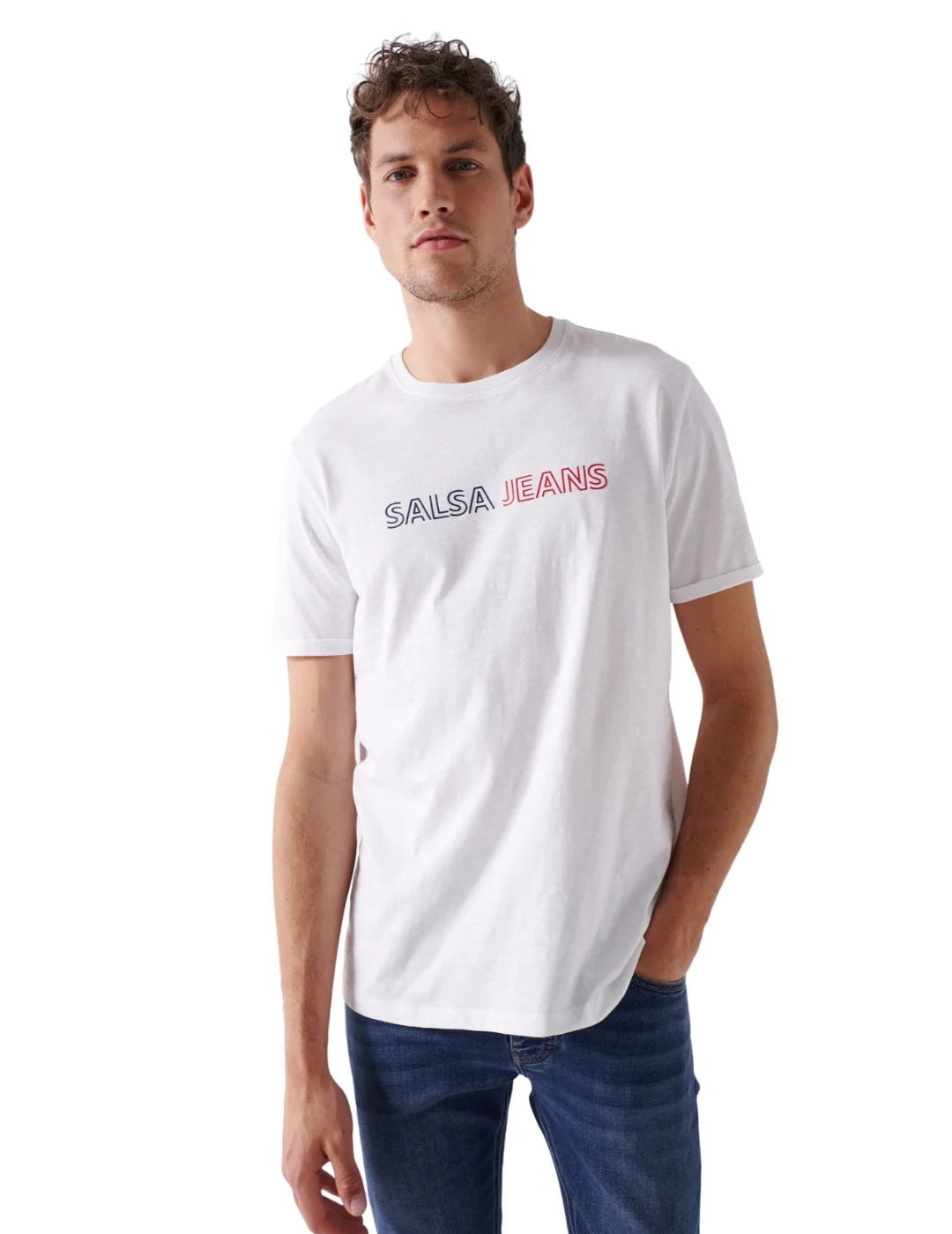 Camiseta Manga Corta Blanca Salsa | Bicos de Fío