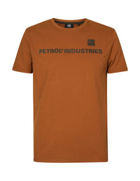 Camiseta Marrón Manga Corta Petrol Industries | Bicos de Fío