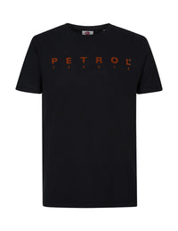 Camiseta Negra Manga Corta Petrol Industries | Bicos de Fío