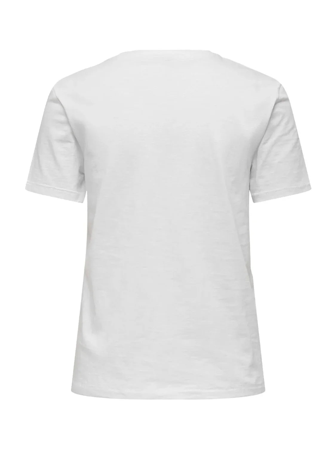 Camiseta blanca de manga corta Only Philine | Bicos de Fío