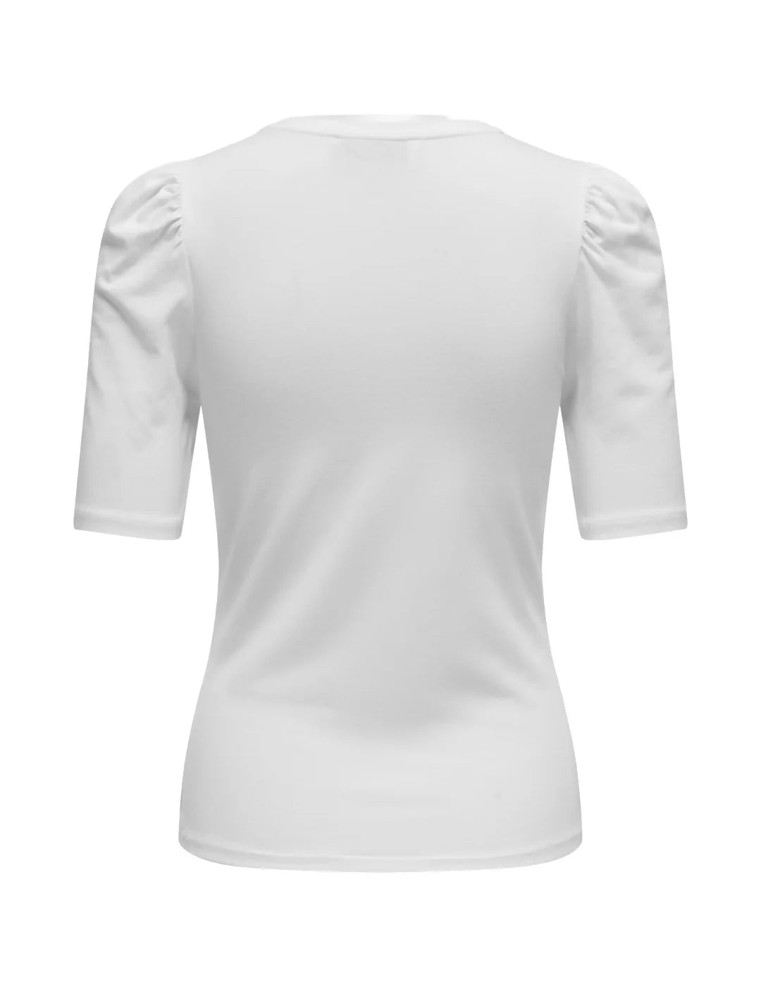 Camiseta Manga Abullonada Only Blanco | Bicos de Fío
