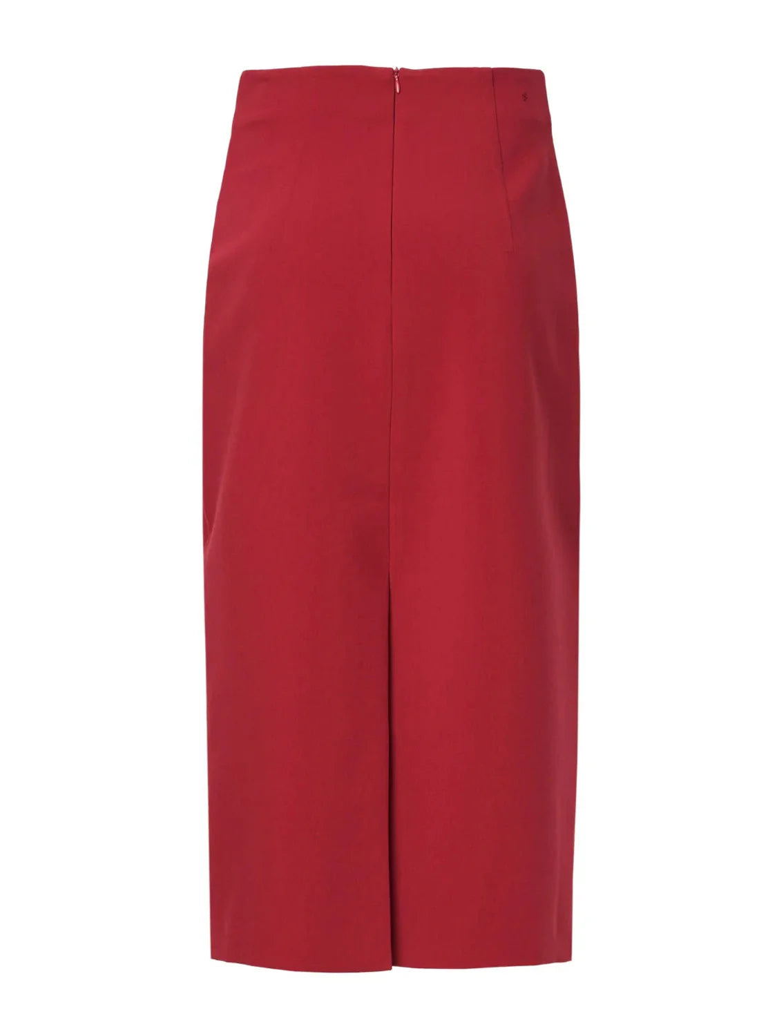 Falda Midi De Tela Salsa Rojo | Bicos de Fío