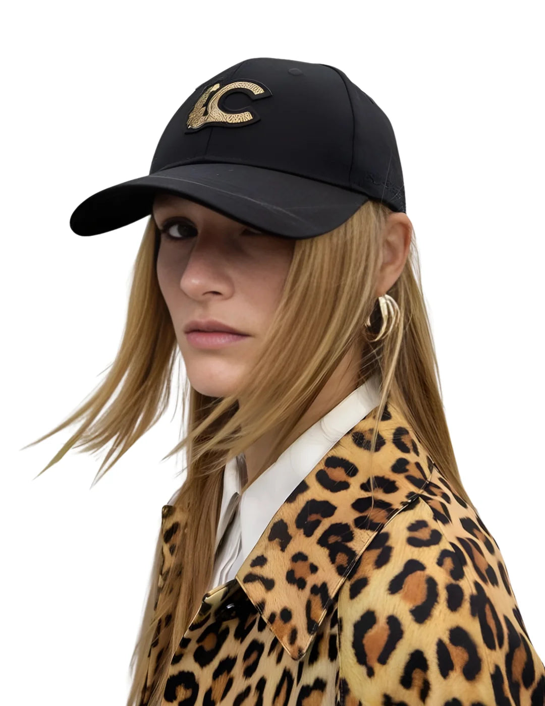 Gorra Lola Casademunt Logo Leopardo Negro | Bicos de Fío