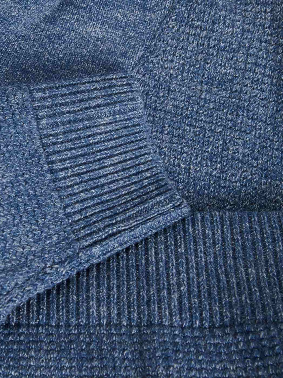 Jersey con cuello y botón Jack and Jones Azul