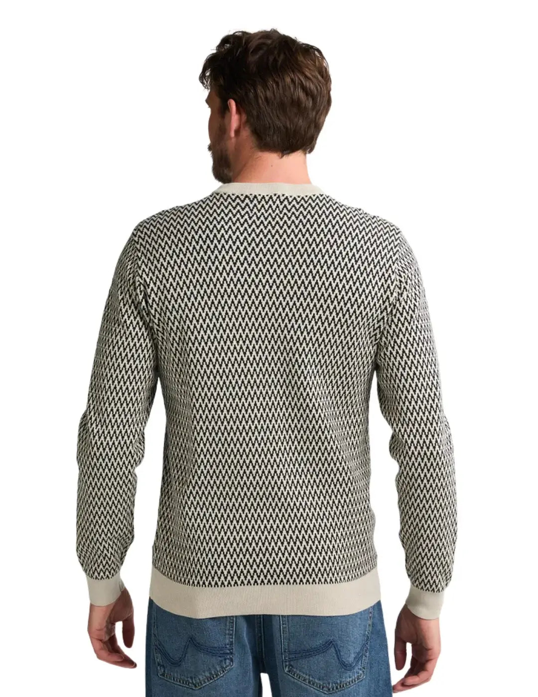 Jersey Jacquard Petrol Industries Juneau Crudo | Bicos de Fío
